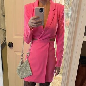 Express Hot Pink Blazer Dress